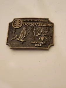 Vintage Belt Buckle: Boise Cascade De Ridder Mill Group - Safe Contractor Award - Picture 1 of 3