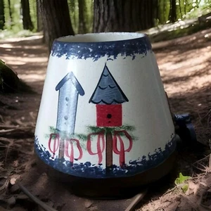 Candle Jar SHADE TOPPER Bird Houses 4.5"H - Picture 1 of 5