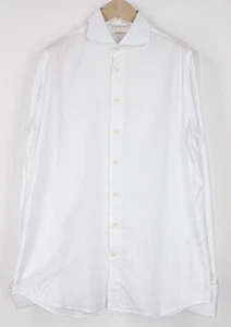 SUITSUPPLY Camicia Uomo 41/16 Puro Cotone Egiziano Bianco Slim Fit Classica Formale - Foto 1 di 12