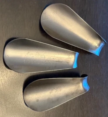 3 cuernos de zapato vintage de acero inoxidable ~ 1 cuerno de zapato de hombre Hannover publicidad Foto 1 de 4