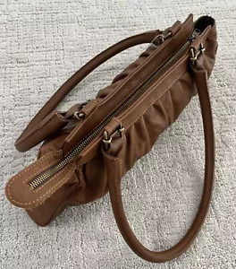 Caterina Lucchi Italy Brown Leather Shoulder Wide Handbag Purse. A Deal!!! - Foto 1 di 24