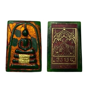 Talismán Placa de Oro Phra Somdej Toh Kru Wat Templo Phra Kaew Buda Tailandés Amuleto - Imagen 1 de 1