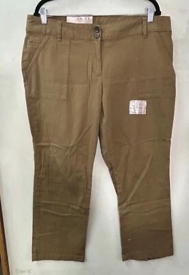 Pantalones blancos ciervo calce cómodo para mujer talla 16 P camel tostado bolsillos beige chinos Foto 1 de 4