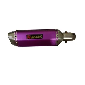 Universal Akrapovic Exhaust for All Bikes Silencer Louder Sound Purple - Bild 1 von 6