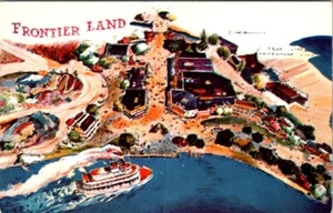 DISNEYLAND - FRONTIER LAND - KÜNSTLER KONZENTR - VOGELPERSPEKTIVE - VINTAGE POSTKARTE - Bild 1 von 2