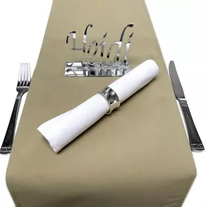 Olive Green Cotton Feel Table Runners - Sizes 90"x 12", 70"x12", 52"x12" - Picture 1 of 2