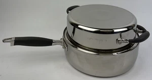 ROYAL PRESTIGE 10.5" Skillet with High Dome Lid 9 Ply T-304 Surgical SS - ITALY - Picture 1 of 9