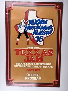 Van Halen Aerosmith Programme Texas World Music Festival Original July 1st 1978 - Picture 1 of 13