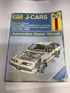HAYNES - GM J CARS 1982 - 1989 CAVALIER J2000 SUNBIRD SKYHAWK FIRENZA CIMARRON - Imagen 1 de 4