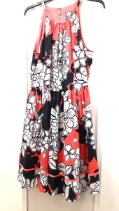 Norstroms Vince Camuto Floral Dress Size 12 Multicolor Lined Pockets Feminine  - Picture 1 of 13