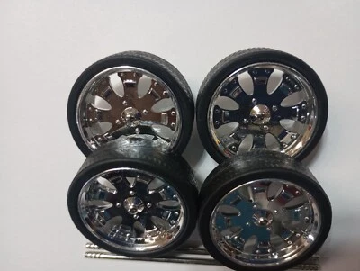 ХРОМИРОВАННЫЕ КОЛЕСА И ШИНЫ MAISTO МАСШТАБ 1/24 ДЛЯ МОДЕРНИЗАЦИИ 2021 CHEVY TAHOE - Изображение 1 из 4