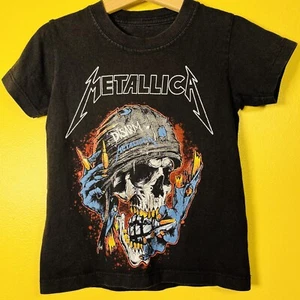 Vintage Metallica Disarm T Shirt Kids 24" Chest Black RARE 100% Cotton Skull - Picture 1 of 6
