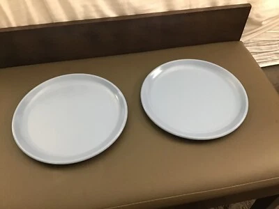 Lot of 2 Vintage Rubbermaid Dinner plates  light blue pastel #3840 melamine - Image 1 of 3