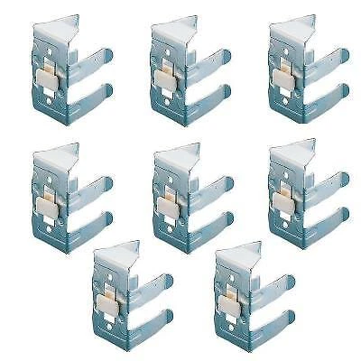 8 pz GANCIO ACCIAIO A MOLLA ZINCATO PER ZOCCOLO ZOCCOLATURA DA CUCINA ALLUMINIO  - Immagine 1 di 1