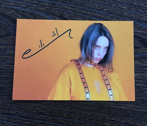Billie Eilish Hand Signed Autographed Photo + Certificate of Authenticity Cover
