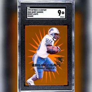 1999 Skybox E-X Century Bright Lights Orange #6 Barry Sanders SGC 9 RARE SSP HOF - Picture 1 of 3