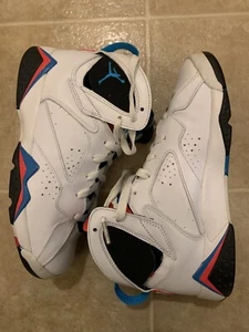 Nike Air Jordan VII 7 Retro White/Orion Blue-Black-Infrared 304775-105 Size 6Y - Picture 1 of 4
