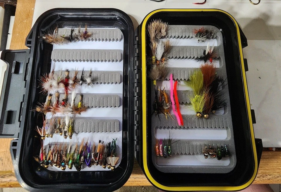 72 Wyoming Trout Flies w/box - Quality Trout Fly Box  Assortment - Image 1 of 1
