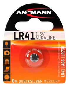Ansmann Knopfzelle LR41 / LR736 / AG3  1,5 V Alkaline Betterie 35 mAh  - Bild 1 von 2