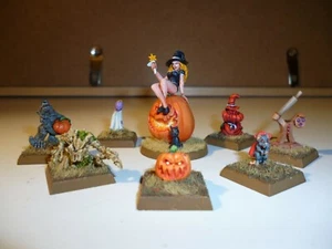 Halloween Metal Well Painted Fantasy Miniatures x7+1pcs - Picture 1 of 3