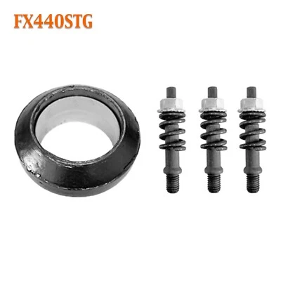 2 PACK 1 3/4" ID Exhaust Donut Gasket & Manifold Stud Spring Bolt Hardware Kit - Image 1 of 3