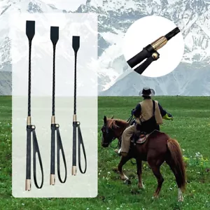 DE Kleine Gerte Klassische Form Premium BDSM Leder Peitsche SM Reitgerte 45-60cm - Bild 1 von 25