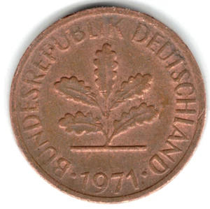 1971 F EIN PFENNIG AUS DEUTSCHLAND ~ SIE BEWERTEN IHN ~ BITTE SEHEN SIE DEN SCAN stk g- 611 - Bild 1 von 4