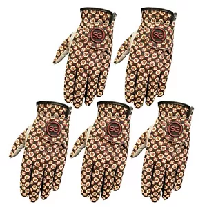 SG Ladies Women Printed Pattern golf gloves Cabretta leather palm - Picture 1 of 8