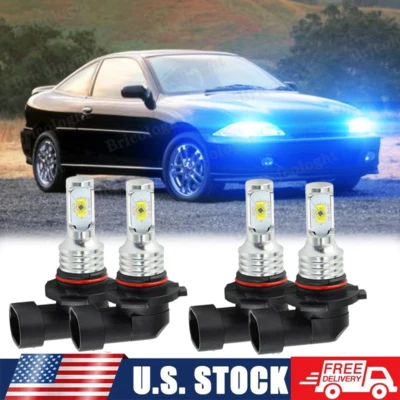 适用于雪佛兰 Cavalier 1988 - 1999 - 8000K 冰蓝色 LED 车头灯高低光束灯泡 — 第 1/4 张图片