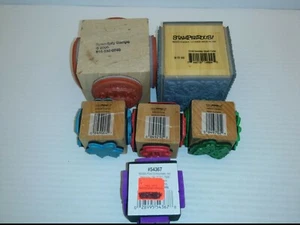 ASST. STAMPENDOUS, SERENDIPITY & STAMPCRAFT QUAD CUBE RUBBER STAMPS LOT OF 6 - Picture 1 of 8