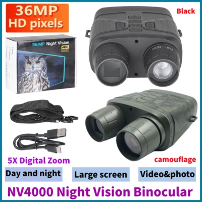 NV4000 Night Vision Binoculars 4k HD Infrared 5X Digital Telescope Night Hunting - Image 1 of 4