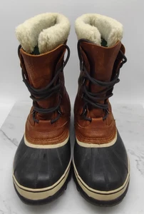 Sorel Mens Waterproof Duck Boots US 9.5 Caribou Hunt Snow Brown NM 1481-256 - Picture 1 of 14