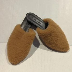 Jenni Kayne Lammfell-Pantolette Damen 37 US 6,5 natur hellbraun flache Schuhe - Bild 1 von 7