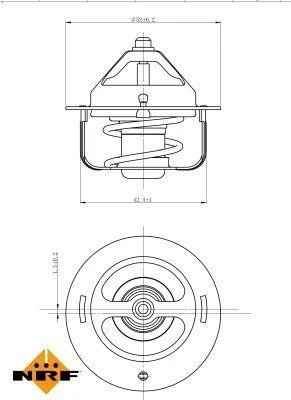 Termostato, refrigerante NRF 725147 para FIAT IDEA (350_) 1.3 2008-2012 Foto 1 de 4