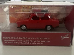 Spur H0 1:87 Herpa Trabant P 601 Fiera Del Giocattolo 2008 Nuovo OVP - Foto 1 di 2