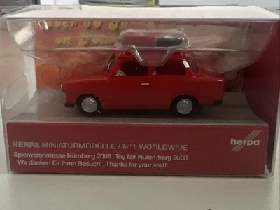 Spur H0 1:87 Herpa Trabant P 601 Fiera Del Giocattolo 2008 Nuovo OVP - Immagine 1 di 2