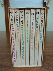Vintage The Chronicles of Narnia 7-Book Box Set 1970 C.S. LEWIS - Picture 1 of 17