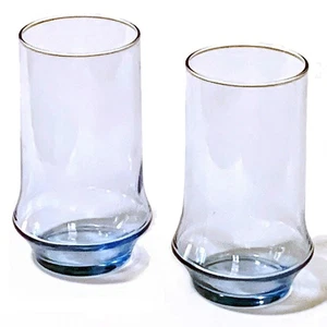 Libbey Impromptu Azure Blue Glass 16 oz. Cooler Tumblers, Set of 2 - Picture 1 of 3