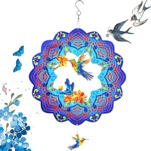 Hanging Bird Catcher Easy To Use Metal Spinner Crafts Beautiful Solid Hanging_D - Picture 1 of 8