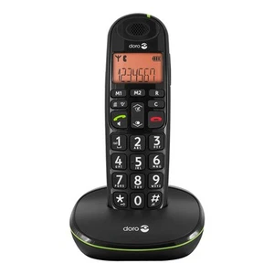 Telefono senior cordless DECT Doro PhoneEasy 100W, amplificatore audio, nero - Zdjęcie 1 z 6
