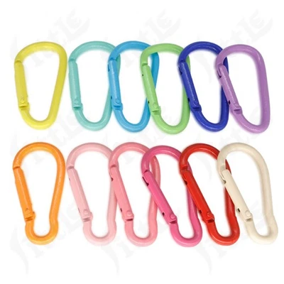 MARKENLOS Metall Karabinerhaken Farbe Karabiner Haken Schnapphaken Camping 45mm 47.5mm