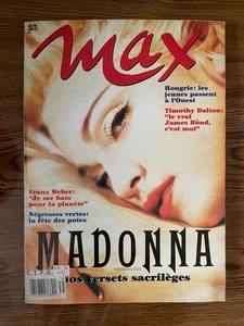 Vintage RARE French Max Magazine MADONNA August 1989 w/ attached 2-sided Poster - Bild 1 von 4