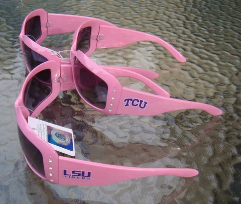 NCAA Women Sunglasses Official licensed Wide PINK Frame ( TEAM # B ) Cover