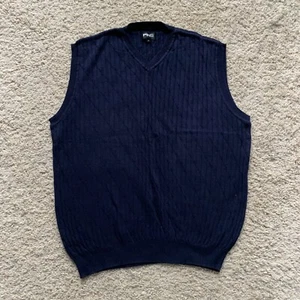 Ping Vest Men's Large Collection Casual Preppy Golf Pim Cotton V-Neck Pullover - Picture 1 of 8