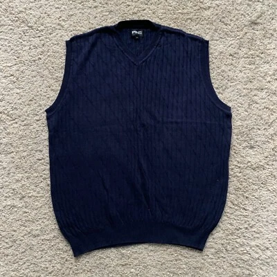Ping Vest Men's Large Collection Casual Preppy Golf Pim Cotton V-Neck Pullover - Image 1 of 4