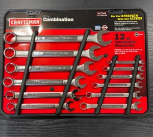 NOS SEARS Craftsman 12 PC SAE Combination Wrench Set 9-47046 Vintage USA - Picture 1 of 7