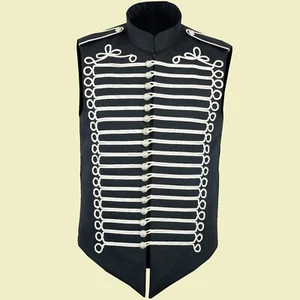 Men's Hand Made Military Hussar Drummer Sleeveless Parade Vest - Picture 1 of 5
