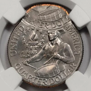 1976 NGC MS64 Double Struck 2nd Strike Off Center Bicentennial Quarter Error Wow - Picture 1 of 4