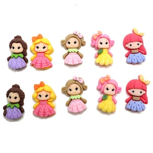 20pcs Assorted Flatback Resin Cute Girls Princesses Cabochons Slime Charms 0.75" - Picture 1 of 6