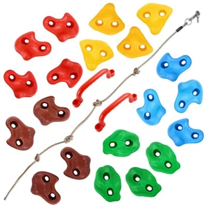 Kinder Klettern hält Outdoor Spielzeug Spielset Training Wand Hangboard 25 Teile - Bild 1 von 18